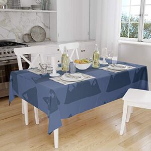Bonamaison Tafelkleed, Anti-Mold, Sneldrogend, Waterdicht, 100% Polyester Tafellaken, Blauw, 140 x 160 Cm Ontworpen en Vervaardigd in Turkije Bonamaison Tafelkleed, Anti-Mold, Sneldrogend, Waterdicht, 100% Polyester Tafellaken, Blauw, 140 x 160 Cm Ontworpen en Vervaardigd in Turkije