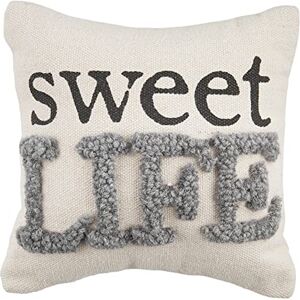 Mud Pie , Sweet Life, Mini boerderij haak kussen, 8" x 8 Mud Pie , Sweet Life, Mini boerderij haak kussen, 8" x 8
