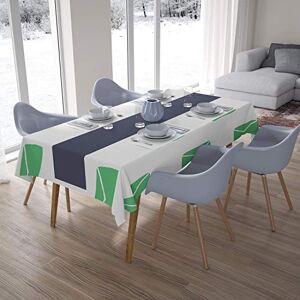 Bonamaison Tafelkleed, Anti-Mold, Sneldrogend, Waterdicht, 100% Polyester Tafellaken, Petroleum Groen, Wit, 140 x 200 Cm Ontworpen en Vervaardigd in Turkije Bonamaison Tafelkleed, Anti-Mold, Sneldrogend, Waterdicht, 100% Polyester Tafellaken, Petroleum Groen, Wit, 140 x 200 Cm Ontworpen en Vervaardigd in Turkije