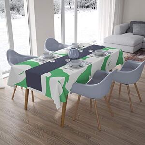 Bonamaison Tafelkleed, Anti-Mold, Sneldrogend, Waterdicht, 100% Polyester Tafellaken, Petroleum Groen, Wit, 140 x 200 Cm Ontworpen en Vervaardigd in Turkije Bonamaison Tafelkleed, Anti-Mold, Sneldrogend, Waterdicht, 100% Polyester Tafellaken, Petroleum Groen, Wit, 140 x 200 Cm Ontworpen en Vervaardigd in Turkije
