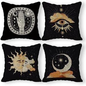 SiuSue Tarot linnen sierkussensloop, set van 4, tarot decor kussensloop, tarot heksenkamer decoratie kussenhoes voor bank bank bed college slaapzaal decor (18 x 18) SiuSue Tarot linnen sierkussensloop, set van 4, tarot decor kussensloop, tarot heksenkamer decoratie kussenhoes voor bank bank bed college slaapzaal decor (18 x 18)