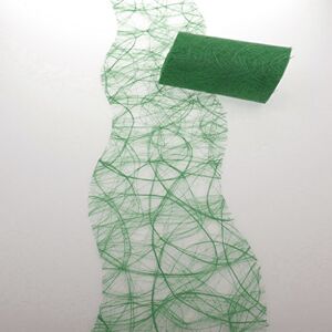 Deko AS GmbH Sizoweb tafelband gegolfde snit donkergroen ca. 12,5 cm rol 25 meter 64W 008-R Deko AS GmbH Sizoweb tafelband gegolfde snit donkergroen ca. 12,5 cm rol 25 meter 64W 008-R