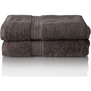 ALCLEAR comfort badstof handdoek set absorberend van 100% Ökotex katoen, badstof serie in 6 kleuren en 5 maten, kleur: antraciet, 2x badhanddoeken 70x140 cm ALCLEAR comfort badstof handdoek set absorberend van 100% Ökotex katoen, badstof serie in 6 kleuren en 5 maten, kleur: antraciet, 2x badhanddoeken 70x140 cm