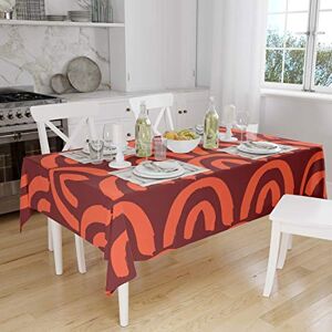 Bonamaison Tafelkleed, Anti-Mold, Sneldrogend, Waterdicht, 100% Polyester Tafellaken, Oranje Bordeaux, 140 x 160 Cm Ontworpen en Vervaardigd in Turkije Bonamaison Tafelkleed, Anti-Mold, Sneldrogend, Waterdicht, 100% Polyester Tafellaken, Oranje Bordeaux, 140 x 160 Cm Ontworpen en Vervaardigd in Turkije
