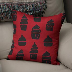 Bonamaison Decoratieve Kussensloop, Rood Zwart Kussenhoezen Bank, Zitkussen, Decoratieve Kussenhoesjes, Kussensloop; Sofa, Slaapkamer, Kantoor, Auto 43x43 Cm Ontworpen en Vervaardigd in Turkije Bonamaison Decoratieve Kussensloop, Rood Zwart Kussenhoezen Bank, Zitkussen, Decoratieve Kussenhoesjes, Kussensloop; Sofa, Slaapkamer, Kantoor, Auto 43x43 Cm Ontworpen en Vervaardigd in Turkije