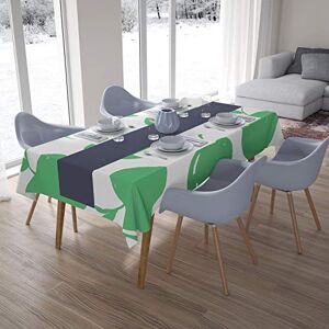 Bonamaison Tafelkleed, Anti-Mold, Sneldrogend, Waterdicht, 100% Polyester Tafellaken, Petroleum Groen, Wit, 140 x 200 Cm Ontworpen en Vervaardigd in Turkije Bonamaison Tafelkleed, Anti-Mold, Sneldrogend, Waterdicht, 100% Polyester Tafellaken, Petroleum Groen, Wit, 140 x 200 Cm Ontworpen en Vervaardigd in Turkije