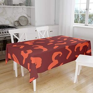 Bonamaison Tafelkleed, Anti-Mold, Sneldrogend, Waterdicht, 100% Polyester Tafellaken, Oranje Bordeaux, 140 x 160 Cm Ontworpen en Vervaardigd in Turkije Bonamaison Tafelkleed, Anti-Mold, Sneldrogend, Waterdicht, 100% Polyester Tafellaken, Oranje Bordeaux, 140 x 160 Cm Ontworpen en Vervaardigd in Turkije