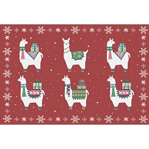 Vilber Vlammen-placemat, rood-04, verpakking van 4 stuks (30,5 x 46,5 x 0,2 cm), pvc, polyester, antislip, wasbaar, hittebestendig, met mogelijkheid tot tafelloper en bijpassende tapijten Vilber Vlammen-placemat, rood-04, verpakking van 4 stuks (30,5 x 46,5 x 0,2 cm), pvc, polyester, antislip, wasbaar, hittebestendig, met mogelijkheid tot tafelloper en bijpassende tapijten