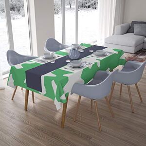 Bonamaison Tafelkleed, Anti-Mold, Sneldrogend, Waterdicht, 100% Polyester Tafellaken, Petroleum Groen, Wit, 140 x 200 Cm Ontworpen en Vervaardigd in Turkije Bonamaison Tafelkleed, Anti-Mold, Sneldrogend, Waterdicht, 100% Polyester Tafellaken, Petroleum Groen, Wit, 140 x 200 Cm Ontworpen en Vervaardigd in Turkije