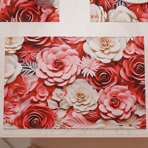 PETTI Artigiani Italiani Amerikaanse placemats met digitale print, Amerikaanse placemats van stof en wasbaar (set van 6-30 x 45 cm) Origami, 100% Made in Italy PETTI Artigiani Italiani Amerikaanse placemats met digitale print, Amerikaanse placemats van stof en wasbaar (set van 6-30 x 45 cm) Origami, 100% Made in Italy