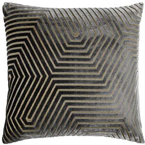 Paoletti Evoke geometrisch fluwelen kussenhoes - Charcoal - One Size Paoletti Evoke geometrisch fluwelen kussenhoes - Charcoal - One Size