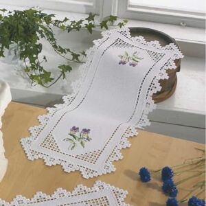 Permin Hardanger tafelloper borduurpakket hardanger telpatroon Permin Hardanger tafelloper borduurpakket hardanger telpatroon