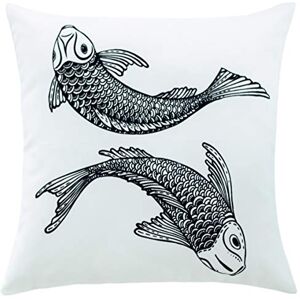 Homing Kissenhülle creme-schwarz, bedruckt (1 Stück) 45x45 cm dekorativer Kissenbezug Homing Kissenhülle creme-schwarz, bedruckt (1 Stück) 45x45 cm dekorativer Kissenbezug
