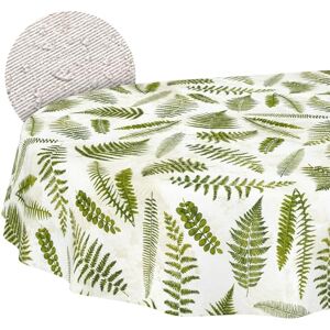 ANRO Afwasbaar tafelkleed varen ovaal 160 x 140 cm waterafstotend voor binnen en buiten, lotuseffect, snijrand, ovaal ANRO Afwasbaar tafelkleed varen ovaal 160 x 140 cm waterafstotend voor binnen en buiten, lotuseffect, snijrand, ovaal