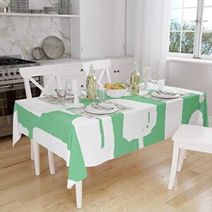Bonamaison Tafelkleed, Anti-Mold, Sneldrogend, Waterdicht, 100% Polyester Tafellaken, Petroleum Groen, Wit, 140 x 160 Cm Ontworpen en Vervaardigd in Turkije Bonamaison Tafelkleed, Anti-Mold, Sneldrogend, Waterdicht, 100% Polyester Tafellaken, Petroleum Groen, Wit, 140 x 160 Cm Ontworpen en Vervaardigd in Turkije