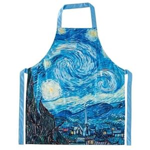 DRW Vincent van Gogh bedrukt schort met sterrennacht, 69 x 81 cm, Meerkleurig, 69x81cms DRW Vincent van Gogh bedrukt schort met sterrennacht, 69 x 81 cm, Meerkleurig, 69x81cms