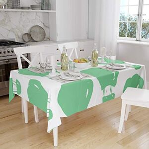 Bonamaison Tafelkleed, Anti-Mold, Sneldrogend, Waterdicht, 100% Polyester Tafellaken, Petroleum Groen, Wit, 140 x 160 Cm Ontworpen en Vervaardigd in Turkije Bonamaison Tafelkleed, Anti-Mold, Sneldrogend, Waterdicht, 100% Polyester Tafellaken, Petroleum Groen, Wit, 140 x 160 Cm Ontworpen en Vervaardigd in Turkije