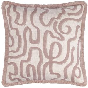 furn. Hoem Lina Kussen met Veer met Abstract Bedrukt Zacht Roze 45x45cm furn. Hoem Lina Kussen met Veer met Abstract Bedrukt Zacht Roze 45x45cm