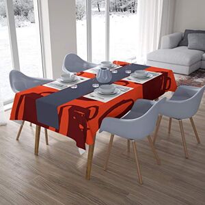 Bonamaison Tafelkleed, Anti-Mold, Sneldrogend, Waterdicht, 100% Polyester Tafellaken, Oranje Bordeaux, 140 x 200 Cm Ontworpen en Vervaardigd in Turkije Bonamaison Tafelkleed, Anti-Mold, Sneldrogend, Waterdicht, 100% Polyester Tafellaken, Oranje Bordeaux, 140 x 200 Cm Ontworpen en Vervaardigd in Turkije
