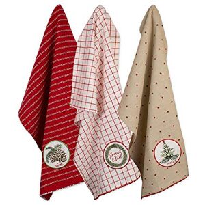 DII Vakantie keukenhanddoeken geborduurde theedoek Set, 18x28, Noel, 3-delig DII Vakantie keukenhanddoeken geborduurde theedoek Set, 18x28, Noel, 3-delig