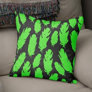 Bonamaison Decoratieve kussenhoes Neon groen & Fume, gooien kussenhoezen, home decoratieve kussenslopen voor woonkamer, bank, slaapkamer, maat: 43x43 cm ontworpen en vervaardigd in Turkije Bonamaison Decoratieve kussenhoes Neon groen & Fume, gooien kussenhoezen, home decoratieve kussenslopen voor woonkamer, bank, slaapkamer, maat: 43x43 cm ontworpen en vervaardigd in Turkije