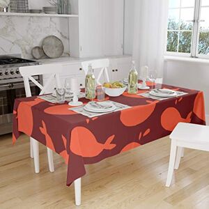 Bonamaison Tafelkleed, Anti-Mold, Sneldrogend, Waterdicht, 100% Polyester Tafellaken, Oranje Bordeaux, 140 x 160 Cm Ontworpen en Vervaardigd in Turkije Bonamaison Tafelkleed, Anti-Mold, Sneldrogend, Waterdicht, 100% Polyester Tafellaken, Oranje Bordeaux, 140 x 160 Cm Ontworpen en Vervaardigd in Turkije