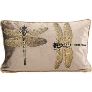 Kare Design decokussen glitter dragonfly beige/goud borduurwerk libelle decoratie sofa bed stoel groot 50x30 cm Kare Design decokussen glitter dragonfly beige/goud borduurwerk libelle decoratie sofa bed stoel groot 50x30 cm