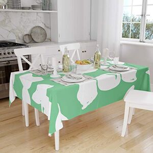 Bonamaison Tafelkleed, Anti-Mold, Sneldrogend, Waterdicht, 100% Polyester Tafellaken, Petroleum Groen, Wit, 140 x 160 Cm Ontworpen en Vervaardigd in Turkije Bonamaison Tafelkleed, Anti-Mold, Sneldrogend, Waterdicht, 100% Polyester Tafellaken, Petroleum Groen, Wit, 140 x 160 Cm Ontworpen en Vervaardigd in Turkije