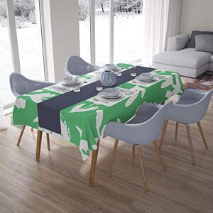 Bonamaison Tafelkleed, Anti-Mold, Sneldrogend, Waterdicht, 100% Polyester Tafellaken, Petroleum Groen, Wit, 140 x 200 Cm Ontworpen en Vervaardigd in Turkije Bonamaison Tafelkleed, Anti-Mold, Sneldrogend, Waterdicht, 100% Polyester Tafellaken, Petroleum Groen, Wit, 140 x 200 Cm Ontworpen en Vervaardigd in Turkije