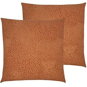 furn. Verborgen Cheetah Twin Pack met veren gevulde kussens, terracotta, 50 x 50 cm furn. Verborgen Cheetah Twin Pack met veren gevulde kussens, terracotta, 50 x 50 cm