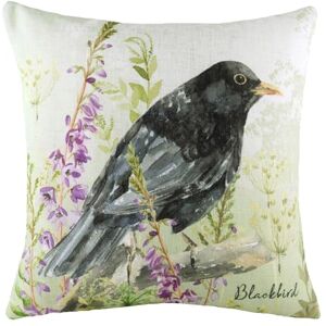 furn. Evans Lichfield Spring Birds Black Bird aquarel veer rijk gevuld kussen furn. Evans Lichfield Spring Birds Black Bird aquarel veer rijk gevuld kussen