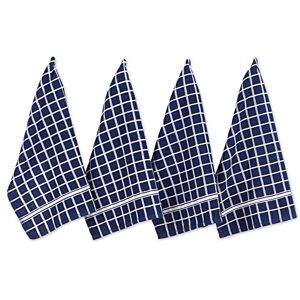 DII 100% katoen, machinewasbaar, ultra absorberend, basic Everyday 16 x 26 badstof keukenhanddoek, set van 4 nautisch blauw geruit DII 100% katoen, machinewasbaar, ultra absorberend, basic Everyday 16 x 26 badstof keukenhanddoek, set van 4 nautisch blauw geruit