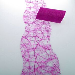 Deko AS GmbH Sizoweb tafelloper gegolfd roze ca. 12,5 cm rol 25 meter 64W 019-R Deko AS GmbH Sizoweb tafelloper gegolfd roze ca. 12,5 cm rol 25 meter 64W 019-R