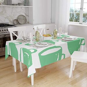 Bonamaison Tafelkleed, Anti-Mold, Sneldrogend, Waterdicht, 100% Polyester Tafellaken, Petroleum Groen, Wit, 140 x 160 Cm Ontworpen en Vervaardigd in Turkije Bonamaison Tafelkleed, Anti-Mold, Sneldrogend, Waterdicht, 100% Polyester Tafellaken, Petroleum Groen, Wit, 140 x 160 Cm Ontworpen en Vervaardigd in Turkije