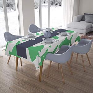 Bonamaison Tafelkleed, Anti-Mold, Sneldrogend, Waterdicht, 100% Polyester Tafellaken, Petroleum Groen, Wit, 140 x 200 Cm Ontworpen en Vervaardigd in Turkije Bonamaison Tafelkleed, Anti-Mold, Sneldrogend, Waterdicht, 100% Polyester Tafellaken, Petroleum Groen, Wit, 140 x 200 Cm Ontworpen en Vervaardigd in Turkije