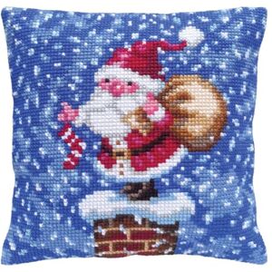 ART Kruissteek kussen borduurpakket Vrolijk Kerstmis borduurafbeelding gedrukt ART Kruissteek kussen borduurpakket Vrolijk Kerstmis borduurafbeelding gedrukt