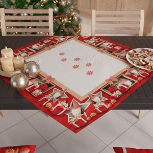 PETTI Artigiani Italiani Kersttafelloper, tafelloper voor Kerstmis, tafelloper 90 x 90 cm, elfenmiddenstuk, 100% Made in Italy PETTI Artigiani Italiani Kersttafelloper, tafelloper voor Kerstmis, tafelloper 90 x 90 cm, elfenmiddenstuk, 100% Made in Italy