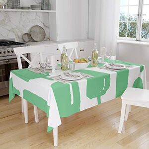 Bonamaison Tafelkleed, Anti-Mold, Sneldrogend, Waterdicht, 100% Polyester Tafellaken, Petroleum Groen, Wit, 140 x 160 Cm Ontworpen en Vervaardigd in Turkije Bonamaison Tafelkleed, Anti-Mold, Sneldrogend, Waterdicht, 100% Polyester Tafellaken, Petroleum Groen, Wit, 140 x 160 Cm Ontworpen en Vervaardigd in Turkije