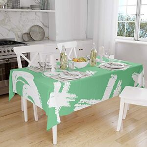 Bonamaison Tafelkleed, Anti-Mold, Sneldrogend, Waterdicht, 100% Polyester Tafellaken, Petroleum Groen, Wit, 140 x 160 Cm Ontworpen en Vervaardigd in Turkije Bonamaison Tafelkleed, Anti-Mold, Sneldrogend, Waterdicht, 100% Polyester Tafellaken, Petroleum Groen, Wit, 140 x 160 Cm Ontworpen en Vervaardigd in Turkije