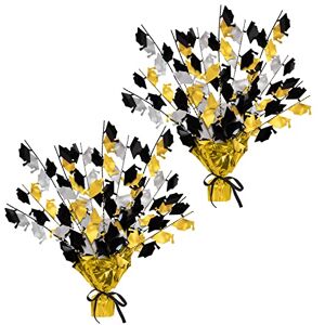 Beistle 50807-BKGDS, 2-delige Graduate Cap Gleam 'N Burst Centerpieces, 15" (zwart/goud/zilver) Beistle 50807-BKGDS, 2-delige Graduate Cap Gleam 'N Burst Centerpieces, 15" (zwart/goud/zilver)