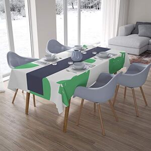 Bonamaison Tafelkleed, Anti-Mold, Sneldrogend, Waterdicht, 100% Polyester Tafellaken, Petroleum Groen, Wit, 140 x 200 Cm Ontworpen en Vervaardigd in Turkije Bonamaison Tafelkleed, Anti-Mold, Sneldrogend, Waterdicht, 100% Polyester Tafellaken, Petroleum Groen, Wit, 140 x 200 Cm Ontworpen en Vervaardigd in Turkije