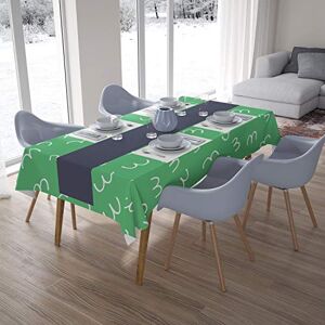 Bonamaison Tafelkleed, Anti-Mold, Sneldrogend, Waterdicht, 100% Polyester Tafellaken, Petroleum Groen, Wit, 140 x 200 Cm Ontworpen en Vervaardigd in Turkije Bonamaison Tafelkleed, Anti-Mold, Sneldrogend, Waterdicht, 100% Polyester Tafellaken, Petroleum Groen, Wit, 140 x 200 Cm Ontworpen en Vervaardigd in Turkije