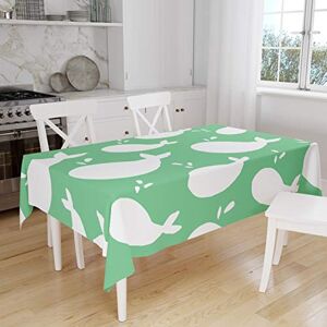 Bonamaison Tafelkleed, Anti-Mold, Sneldrogend, Waterdicht, 100% Polyester Tafellaken, Petroleum Groen, Wit, 140 x 160 Cm Ontworpen en Vervaardigd in Turkije Bonamaison Tafelkleed, Anti-Mold, Sneldrogend, Waterdicht, 100% Polyester Tafellaken, Petroleum Groen, Wit, 140 x 160 Cm Ontworpen en Vervaardigd in Turkije