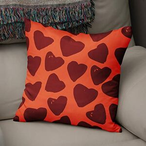Bonamaison Decoratieve kussenhoes Oranje & Bordeux, gooien kussenhoezen, home decoratieve kussenslopen voor woonkamer, bank, slaapkamer, maat: 43x43 cm ontworpen en vervaardigd in Turkije Bonamaison Decoratieve kussenhoes Oranje & Bordeux, gooien kussenhoezen, home decoratieve kussenslopen voor woonkamer, bank, slaapkamer, maat: 43x43 cm ontworpen en vervaardigd in Turkije