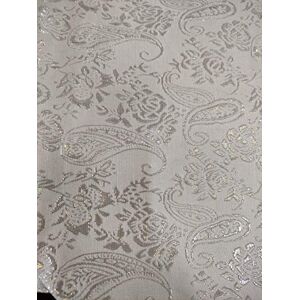 DONREGALOWEB Tafelloper met bloemen zilver 180 x 33 cm, wit en zilver DONREGALOWEB Tafelloper met bloemen zilver 180 x 33 cm, wit en zilver