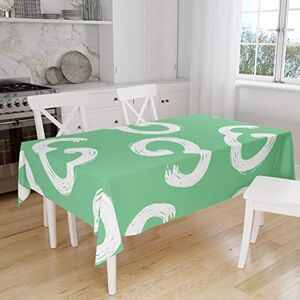 Bonamaison Tafelkleed, Anti-Mold, Sneldrogend, Waterdicht, 100% Polyester Tafellaken, Petroleum Groen, Wit, 140 x 160 Cm Ontworpen en Vervaardigd in Turkije Bonamaison Tafelkleed, Anti-Mold, Sneldrogend, Waterdicht, 100% Polyester Tafellaken, Petroleum Groen, Wit, 140 x 160 Cm Ontworpen en Vervaardigd in Turkije