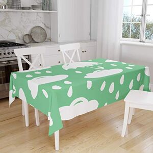 Bonamaison Tafelkleed, Anti-Mold, Sneldrogend, Waterdicht, 100% Polyester Tafellaken, Petroleum Groen, Wit, 140 x 160 Cm Ontworpen en Vervaardigd in Turkije Bonamaison Tafelkleed, Anti-Mold, Sneldrogend, Waterdicht, 100% Polyester Tafellaken, Petroleum Groen, Wit, 140 x 160 Cm Ontworpen en Vervaardigd in Turkije