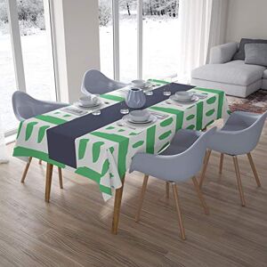 Bonamaison Tafelkleed, Anti-Mold, Sneldrogend, Waterdicht, 100% Polyester Tafellaken, Petroleum Groen, Wit, 140 x 200 Cm Ontworpen en Vervaardigd in Turkije Bonamaison Tafelkleed, Anti-Mold, Sneldrogend, Waterdicht, 100% Polyester Tafellaken, Petroleum Groen, Wit, 140 x 200 Cm Ontworpen en Vervaardigd in Turkije