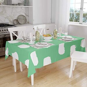 Bonamaison Tafelkleed, Anti-Mold, Sneldrogend, Waterdicht, 100% Polyester Tafellaken, Petroleum Groen, Wit, 140 x 160 Cm Ontworpen en Vervaardigd in Turkije Bonamaison Tafelkleed, Anti-Mold, Sneldrogend, Waterdicht, 100% Polyester Tafellaken, Petroleum Groen, Wit, 140 x 160 Cm Ontworpen en Vervaardigd in Turkije