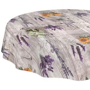 ANRO Wasdoek tafelkleed, afwasbaar, onderhoudsvriendelijk, waterafstotend, lotuseffect, voor tuintafel, Provence, rond, 140 cm, snijrand ANRO Wasdoek tafelkleed, afwasbaar, onderhoudsvriendelijk, waterafstotend, lotuseffect, voor tuintafel, Provence, rond, 140 cm, snijrand